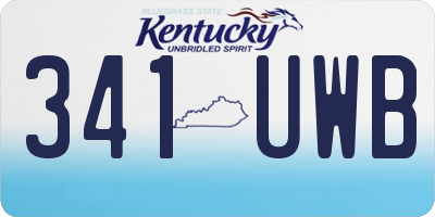 KY license plate 341UWB