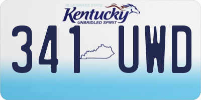 KY license plate 341UWD