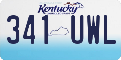 KY license plate 341UWL
