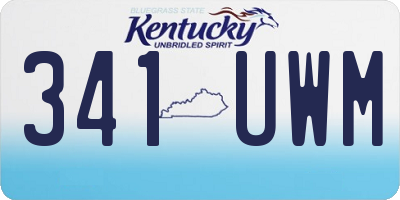 KY license plate 341UWM