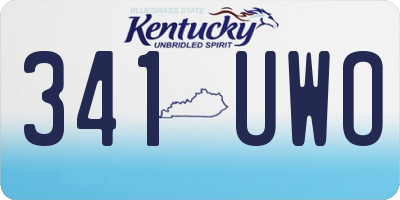 KY license plate 341UWO