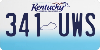 KY license plate 341UWS