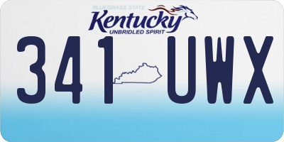 KY license plate 341UWX