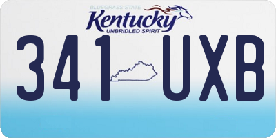KY license plate 341UXB