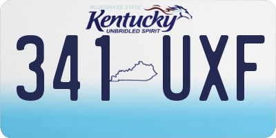KY license plate 341UXF