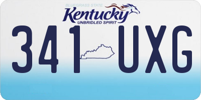 KY license plate 341UXG