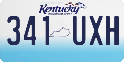KY license plate 341UXH