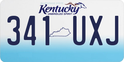 KY license plate 341UXJ