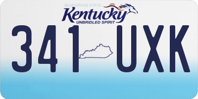 KY license plate 341UXK