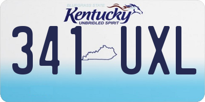 KY license plate 341UXL