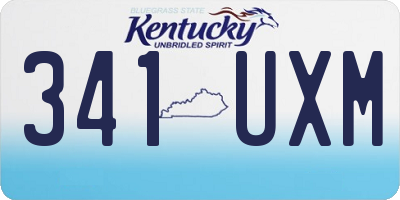 KY license plate 341UXM
