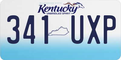 KY license plate 341UXP