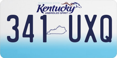 KY license plate 341UXQ