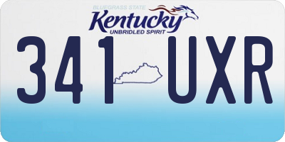 KY license plate 341UXR