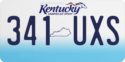 KY license plate 341UXS
