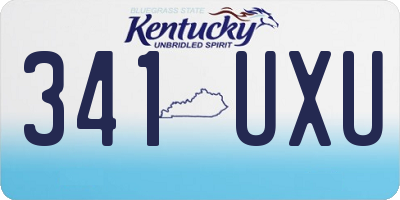 KY license plate 341UXU