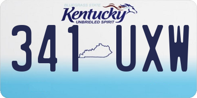 KY license plate 341UXW