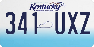 KY license plate 341UXZ