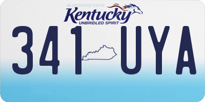KY license plate 341UYA