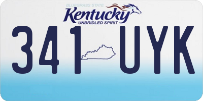 KY license plate 341UYK