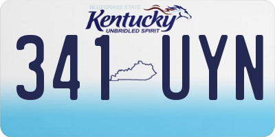KY license plate 341UYN