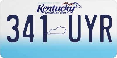 KY license plate 341UYR