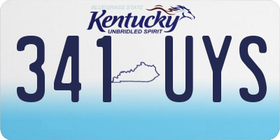 KY license plate 341UYS
