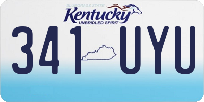 KY license plate 341UYU