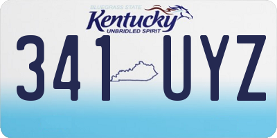 KY license plate 341UYZ