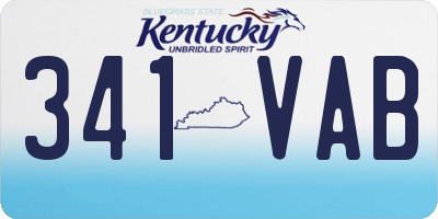 KY license plate 341VAB