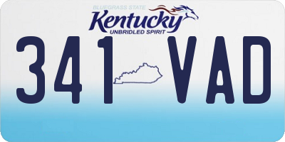 KY license plate 341VAD