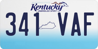 KY license plate 341VAF