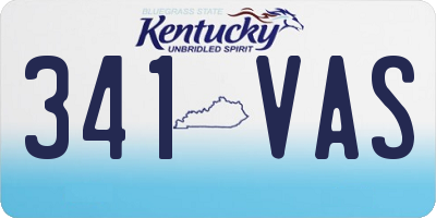 KY license plate 341VAS