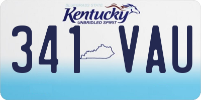 KY license plate 341VAU