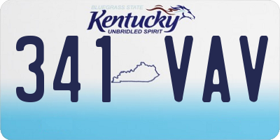 KY license plate 341VAV