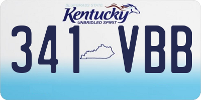 KY license plate 341VBB