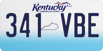 KY license plate 341VBE