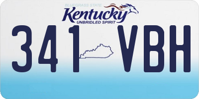 KY license plate 341VBH