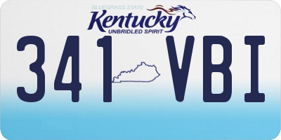 KY license plate 341VBI