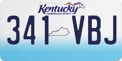 KY license plate 341VBJ
