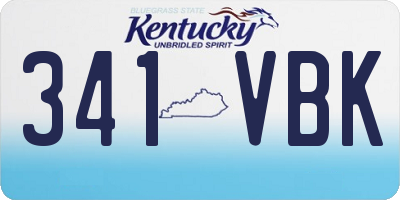 KY license plate 341VBK