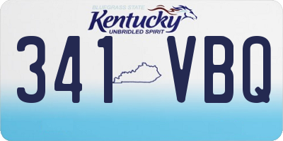 KY license plate 341VBQ