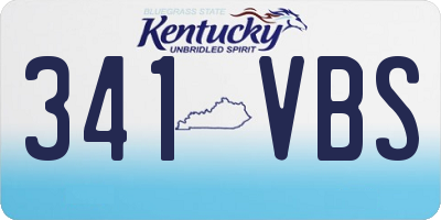 KY license plate 341VBS