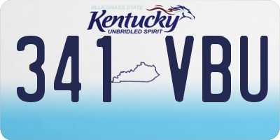 KY license plate 341VBU