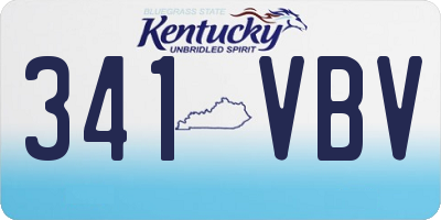 KY license plate 341VBV