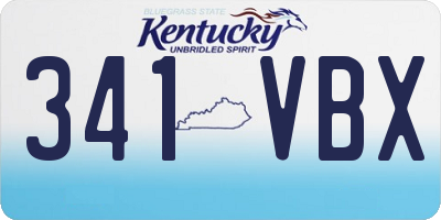 KY license plate 341VBX