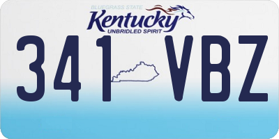 KY license plate 341VBZ