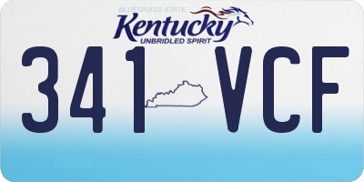 KY license plate 341VCF