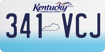 KY license plate 341VCJ