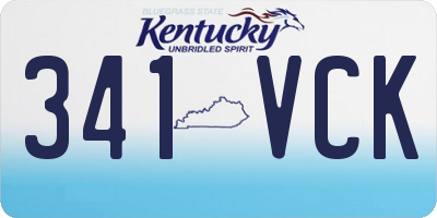 KY license plate 341VCK